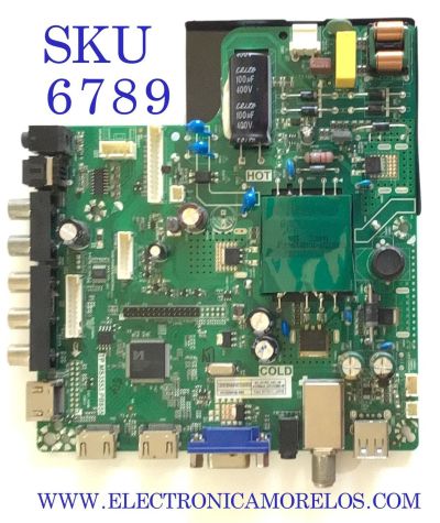 MAIN FUENTE  PARA TV SCEPTRE / NUMERO DE PARTE 8142123352023 / TP.MS3553.PB855 / T201612014A / A16121356 / PANEL HV320WHB-N80 / MODELO E32